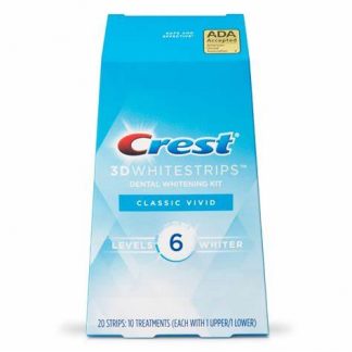 Crest 3D Whitestrips Classic Vivid Levels 6 Whiter Dental Whitening Kit
