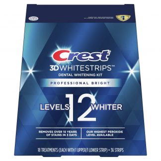 Crest 3D Whitestrips Professional Bright Levels 12 Whiter - Dental Whitening Kit
